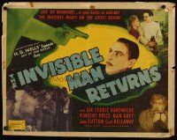 8y685 INVISIBLE MAN RETURNS 1/2sh R48 Vincent Price, Hardwicke, H.G. Wells, different images!