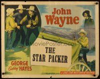 8y689 JOHN WAYNE 1/2sh 1940s cool images, and with Gabby Hayes, in The Star Packer!