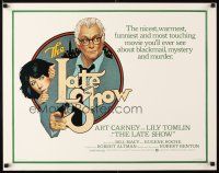 8y705 LATE SHOW 1/2sh '77 great artwork of Art Carney & Lily Tomlin by Richard Amsel!