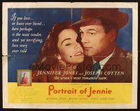 8y772 PORTRAIT OF JENNIE 1/2sh '49 Joseph Cotten loves beautiful ghost Jennifer Jones!