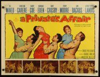 8y778 PRIVATE'S AFFAIR 1/2sh '59 soldier Sal Mineo, Barbara Eden, Christine Carere, Raoul Walsh