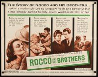 8y805 ROCCO & HIS BROTHERS 1/2sh '61 Luchino Visconti's Rocco e I Suoi Fratelli!