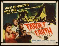 8y866 TARGET EARTH style A 1/2sh '54 you'll be paralyzed with fear, an incredible spectacle!