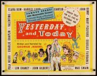 8y923 YESTERDAY & TODAY 1/2sh '53 classic old-time silent stars including Chaplin & Clara Bow!