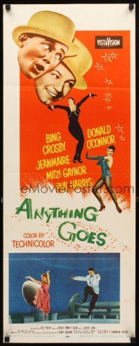 8z047 ANYTHING GOES insert '56 Bing Crosby, Donald O'Connor, Jeanmaire, music by Cole Porter!