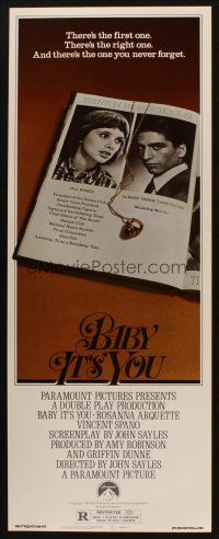 8z060 BABY IT'S YOU insert '83 Rosanna Arquette & Vincent Spano, directed by John Sayles!