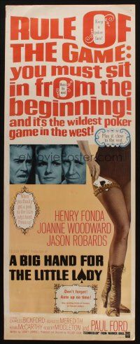 8z087 BIG HAND FOR THE LITTLE LADY insert '66 Henry Fonda, Joanne Woodward, wildest poker game!