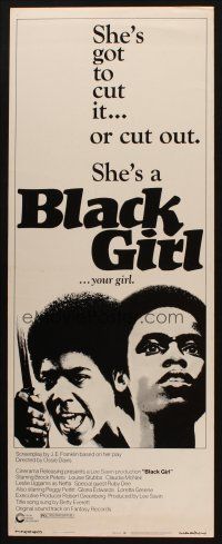 8z092 BLACK GIRL insert '72 directed by Ossie Davis, Claudia McNeil has to cut it or cut out!