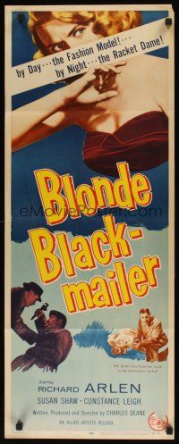 8z098 BLONDE BLACKMAILER insert '58 bad girl Susan Shaw's body was the secret to the shakedown!