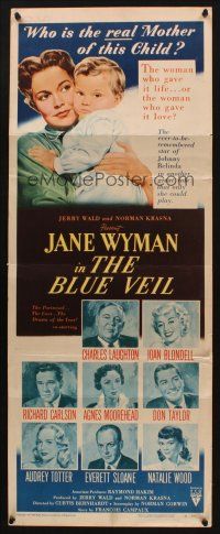 8z103 BLUE VEIL insert '51 portraits of Charles Laughton, Jane Wyman, Joan Blondell & more!