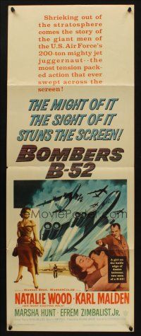 8z112 BOMBERS B-52 insert '57 sexy Natalie Wood & Karl Malden, cool art of military planes!