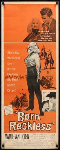 8z114 BORN RECKLESS insert '59 great full-length image of sexy cowgirl Mamie Van Doren!