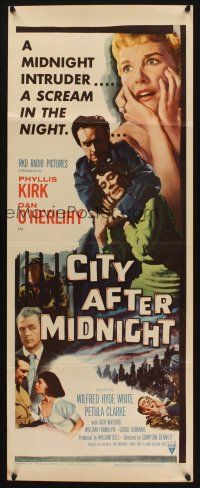 8z153 CITY AFTER MIDNIGHT insert '59 Phyllis Kirk has to hide that she loved a madman murderer!