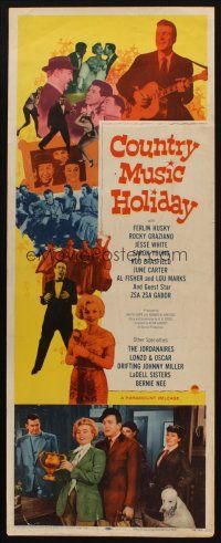8z171 COUNTRY MUSIC HOLIDAY insert '58 Zsa Zsa Gabor, Ferlin Husky & other country music stars!