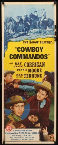 8z174 COWBOY COMMANDOS insert '43 Range Busters, Crash Corrigan, Dennis Moore & Max Terhune!