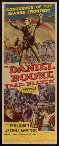 8z195 DANIEL BOONE TRAIL BLAZER insert '56 art of Bruce Bennett, conqueror of the savage frontier!