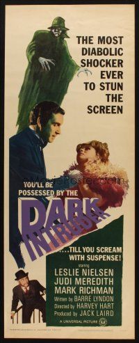 8z196 DARK INTRUDER insert '65 Leslie Nielsen, the most diabolic shocker ever to stun the screen!