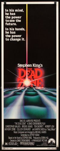 8z199 DEAD ZONE insert '83 David Cronenberg, Stephen King, he has the power to see the future!