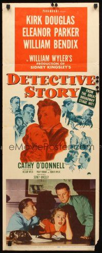 8z211 DETECTIVE STORY insert '51 William Wyler, Kirk Douglas can't forgive Eleanor Parker!