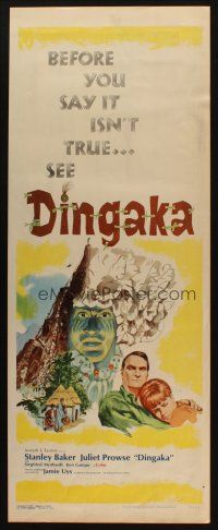 8z218 DINGAKA insert '65 Jamie Uys, cool artwork of South African native tribe!