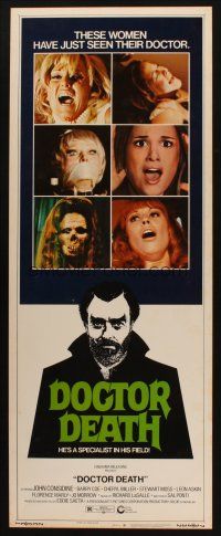 8z224 DOCTOR DEATH insert '73 John Considine, Barry Coe, Cheryl Miller, sexy horror!