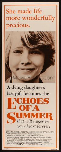 8z238 ECHOES OF A SUMMER insert '76 great super close portrait of young dying Jodie Foster!
