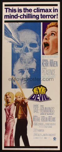 8z251 EYE OF THE DEVIL insert '67 Deborah Kerr, David Niven, Sharon Tate, mind-chilling terror!