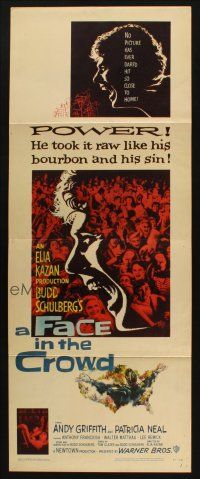 8z252 FACE IN THE CROWD insert '57 Andy Griffith took it raw like his bourbon & his sin, Elia Kazan