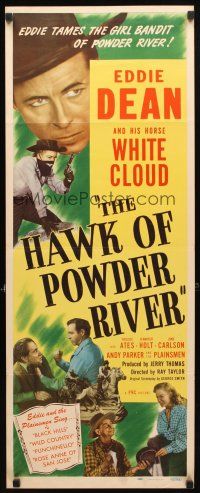 8z350 HAWK OF POWDER RIVER insert '48 Eddie Dean tames the Girl Bandit of Powder River!