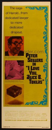 8z381 I LOVE YOU, ALICE B. TOKLAS insert '68 Peter Sellers eats turned-on marijuana brownies!