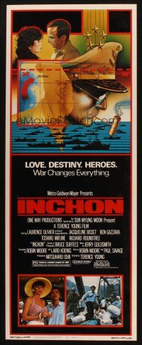 8z385 INCHON insert '82 Laurence Olivier, Jacqueline Bisset, Dan Long military art!