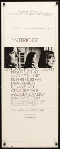 8z390 INTERIORS style B insert '78 Diane Keaton, Mary Beth Hurt, E.G. Marshall, Woody Allen!