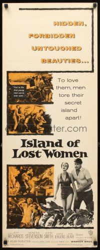 8z395 ISLAND OF LOST WOMEN insert '59 hidden, forbidden, untouched beauties in a raging hell!