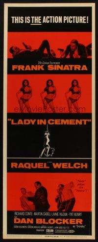 8z423 LADY IN CEMENT insert '68 different images of Frank Sinatra & sexy Raquel Welch!