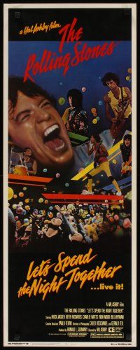 8z440 LET'S SPEND THE NIGHT TOGETHER insert '83 great image of Mick Jagger & The Rolling Stones!