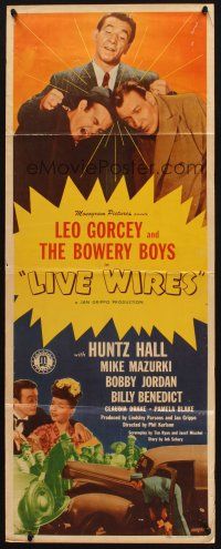 8z448 LIVE WIRES insert '46 great images of Leo Gorcey, Huntz Hall & the Bowery Boys!