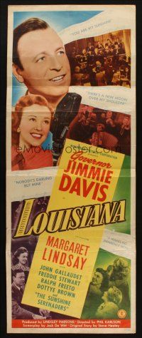 8z456 LOUISIANA insert '47 real life Governor Jimmie Davis as himself & pretty Margaret Lindsay!