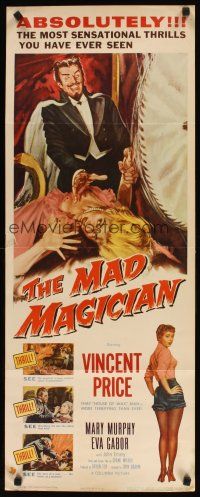 8z472 MAD MAGICIAN insert '54 Vincent Price is a crazy magician who performs dangerous tricks!