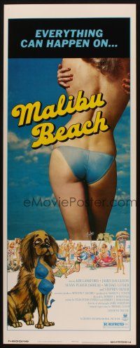8z482 MALIBU BEACH insert '78 great image of sexy topless girl in bikini on famed California beach