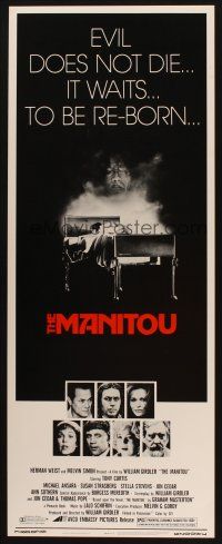 8z493 MANITOU insert '78 Tony Curtis, Susan Strasberg, evil does not die, it waits to be re-born!