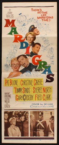 8z497 MARDI GRAS insert '58 Pat Boone, Christine Carere, Tommy Sands, Sheree North