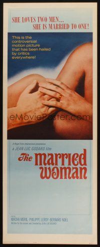 8z499 MARRIED WOMAN insert '65 Jean-Luc Godard's Une femme mariee, controversial sex triangle!