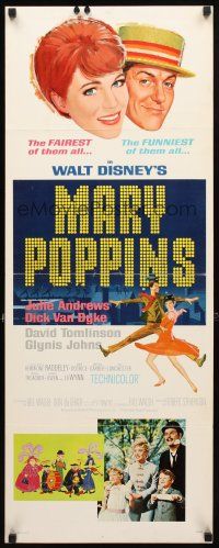 8z500 MARY POPPINS insert '64 Julie Andrews & Dick Van Dyke in Walt Disney's musical classic!