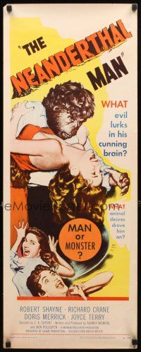 8z526 NEANDERTHAL MAN insert '53 great wacky monster image, nothing could keep him from his woman!