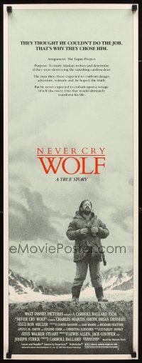 8z527 NEVER CRY WOLF insert '83 Walt Disney, great image of Charles Martin Smith alone in wild!