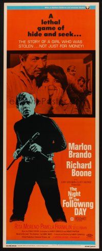 8z535 NIGHT OF THE FOLLOWING DAY insert '69 Marlon Brando, Richard Boone & Rita Moreno!