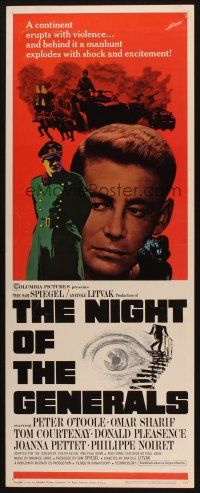 8z536 NIGHT OF THE GENERALS insert '67 WWII officer Peter O'Toole in a unique manhunt across Europe!
