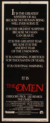8z550 OMEN style E insert '76 a warning foretold for thousands of years, our final warning!