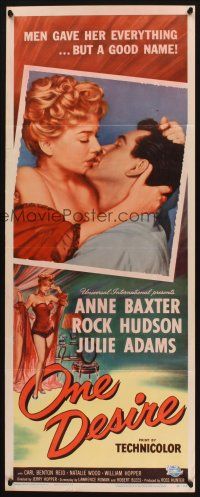8z555 ONE DESIRE insert '55 Rock Hudson gave sexy Julie Adams everything but a good name!