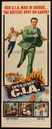 8z560 OPERATION CIA insert '65 Burt Reynolds on the run in Saigon, hottest spot on Earth!